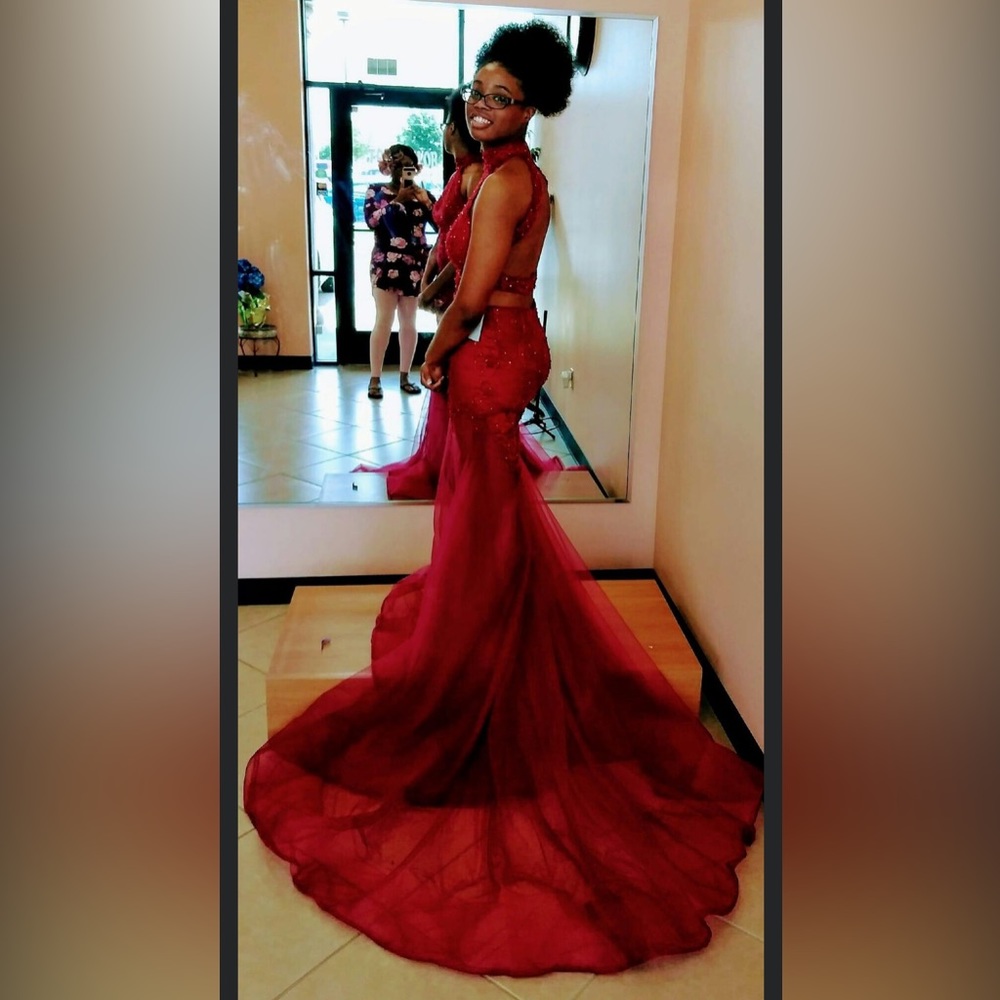 Burgundy Prom dress